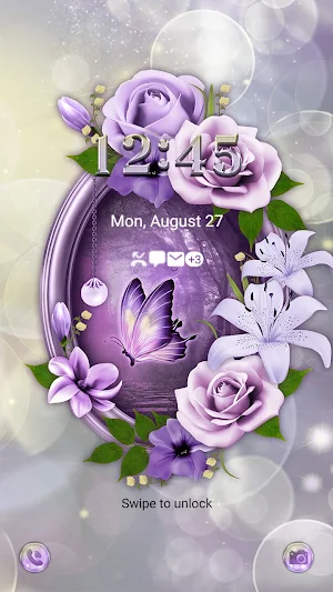 VintageViolet Flower-Wallpaper Screenshot 1