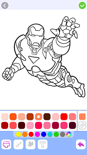 Iron Hero Superhero Coloring Screenshot 2