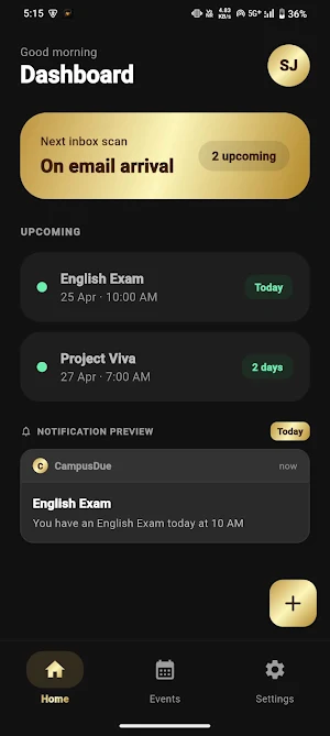 CampusDue Screenshot 0