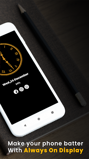 Always on Display Clock Screen Screenshot 2