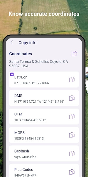 GPS Coordinate Area Measure Screenshot 1