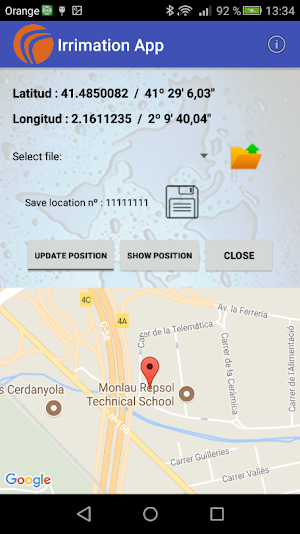 IRRIMATION APP Screenshot 1