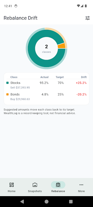 WealthLog: Portfolio Tracker Screenshot 1