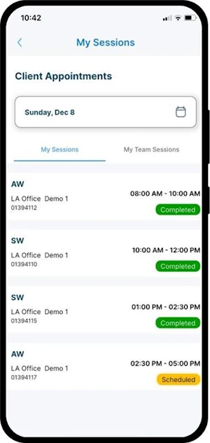 Artemis ABA Data Collections Screenshot 1