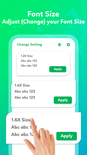 Big Fonts - Font Size Changer Screenshot 1