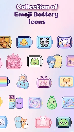 Emoji Battery Icon Custom Bar Screenshot 1