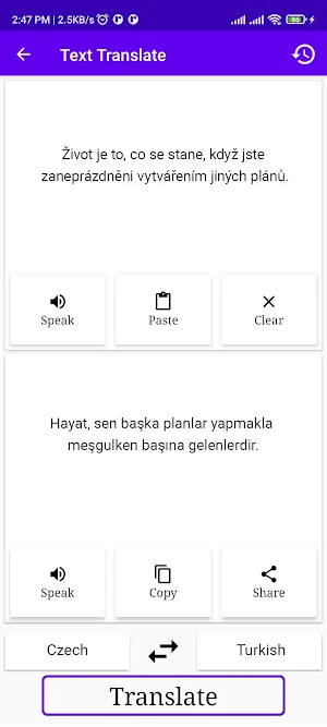 Czech To Turkish Translator Screenshot 1