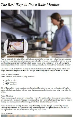Baby Monitors Guide Screenshot 0