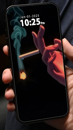 Cigarette Live Wallpaper lock Screenshot 0