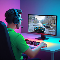 Internet Cafe Arcade Gamer Sim