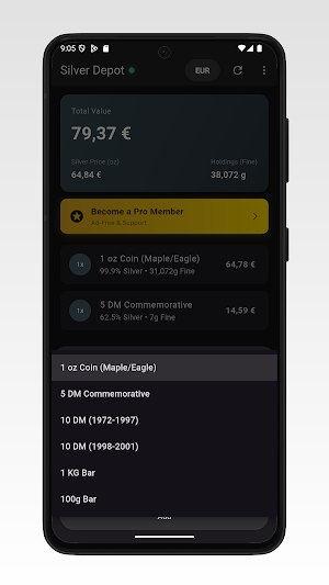 Silver Price Tracker Screenshot 1