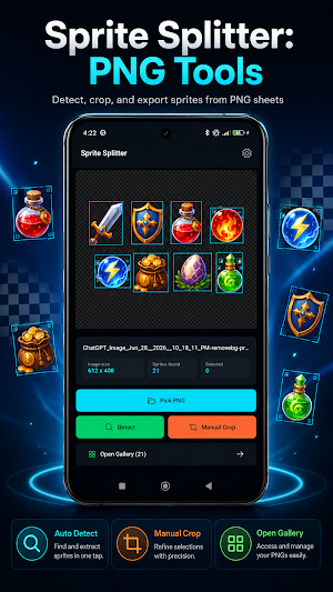 Sprite Splitter: PNG Tools Screenshot 0