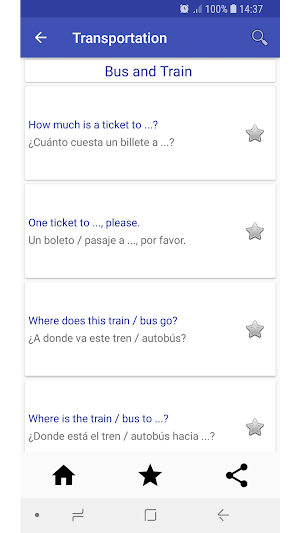 Spanish Phrasebook ( Learn Spanish ) Screenshot 1