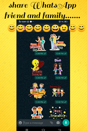 Friendship Day : Friendship Stickers For WhatsApp Screenshot 3