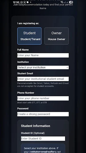 EasyAccommodation Screenshot 1
