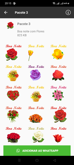 Figurinhas de Boa noite Flores Screenshot 3