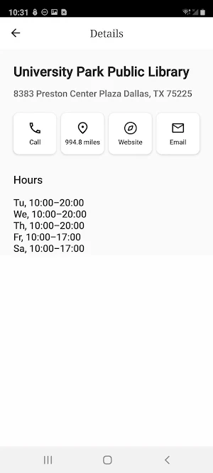 University Park Public Library Screenshot 3