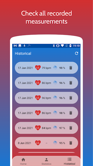 Pulse Oximeter Tracker Screenshot 3