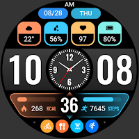 【Hybrid】Flat Small Clock
