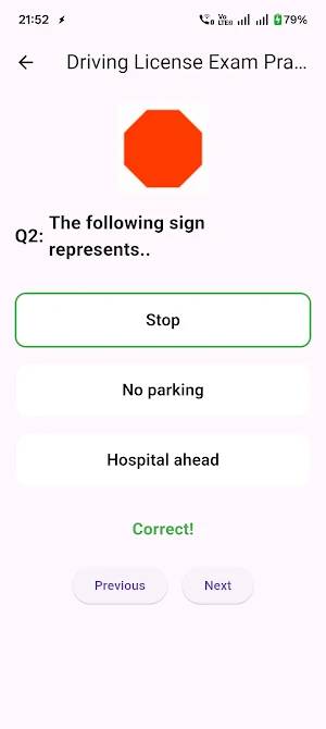 Driving License Exam Practice Screenshot 2