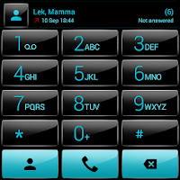 Dialer theme G Black Cyan