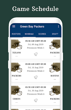Green Bay - Football Live Score & Schedule Screenshot 0