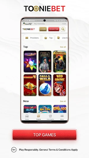 Tooniebet — Casino Screenshot 0