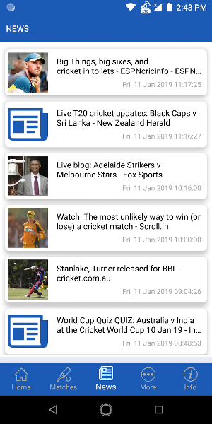 CrickOne - Live Cricket Score, Schedule & News Screenshot 3
