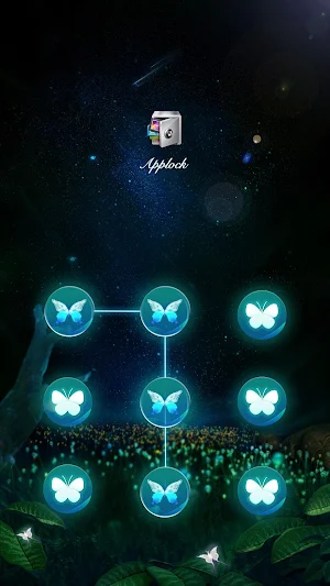AppLock Theme Flying Butterfly Screenshot 0