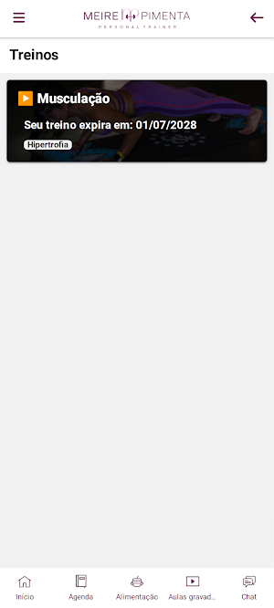 Meire Pimenta Personal Trainer Screenshot 2
