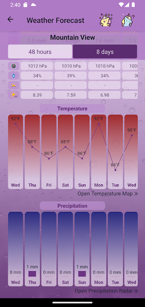 Unicorn Weather Screenshot 3