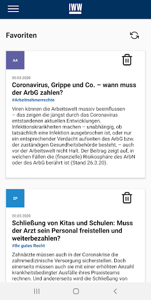 myIWW-App Screenshot 2