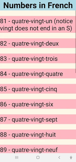 Numbers In French Screenshot 1