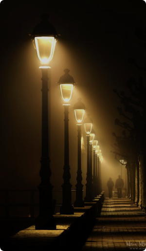 Street Lamp in Fog Wallpaper Screenshot 2