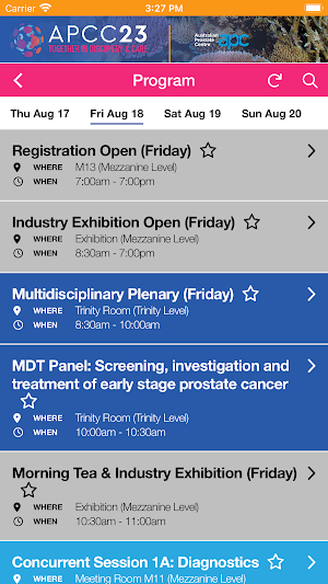 APCC 2023 Attendee App Screenshot 2