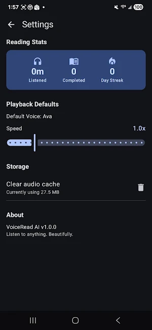 VoiceRead AI: PDF to Audio Screenshot 2