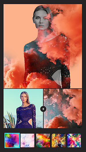 Instasquare Photo Editor: gradient Neon Line Art Screenshot 2