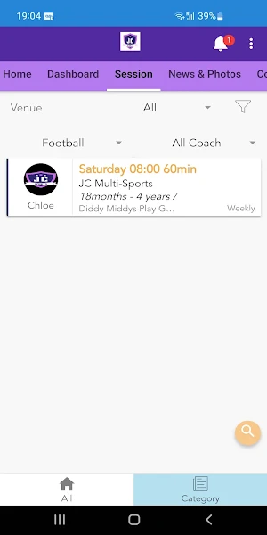 JC Sports Screenshot 2
