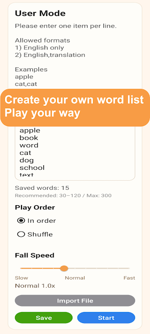 Word Typing Game: WordPop Screenshot 0
