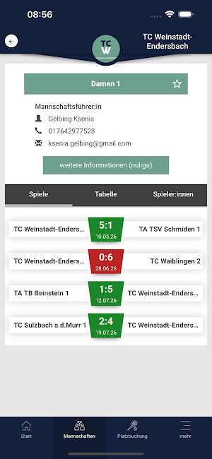 TC Weinstadt-Endersbach Screenshot 2