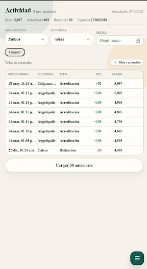 PUNTOS100 Screenshot 1