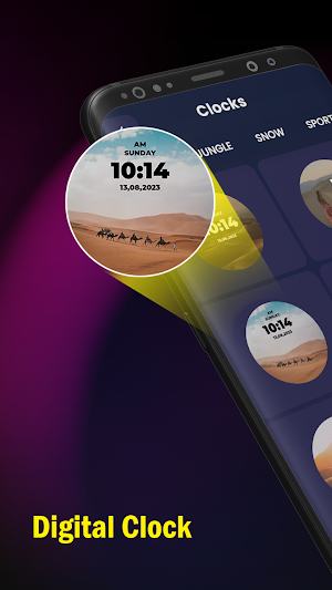 Digital Clock Wallpaper Screenshot 0