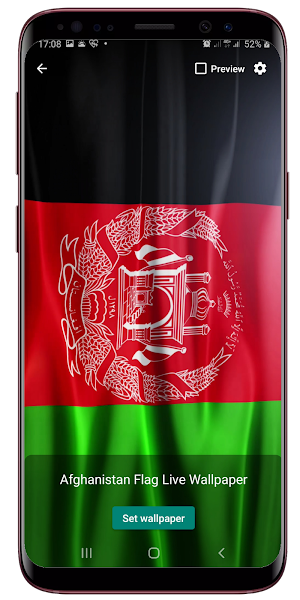 Afghanistan Flag Waving Live Wallpaper Screenshot 1