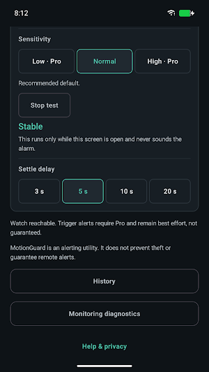 MotionGuard: Motion Alarm Screenshot 3