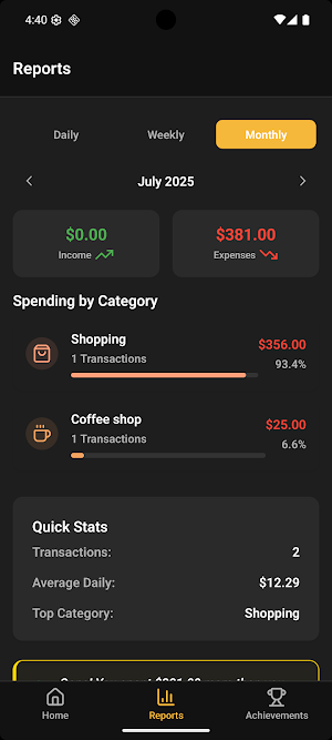 Ducky Bank: Personal Finance Screenshot 1