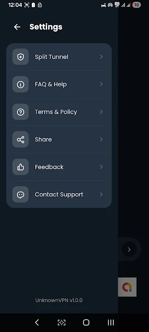 Unkown VPN ▷ Secure Proxy Screenshot 1