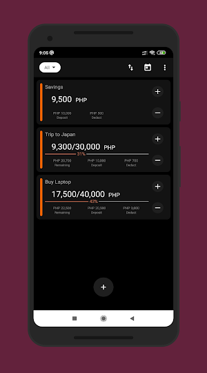 iSaving - Saving, Planner and Money Tracker Screenshot 1