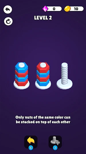 Funny Nut Writhe：Color sort Screenshot 0