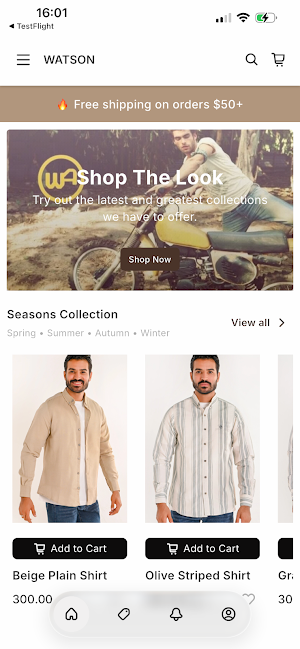 WATSON Men’s Wear Screenshot 0