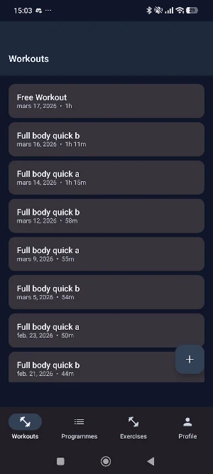 ExerLog Screenshot 1